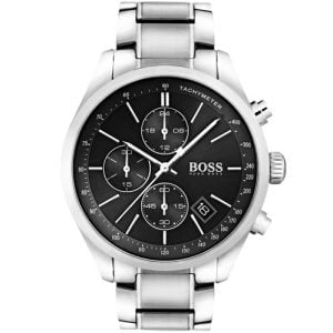 סט שעון יד HUGO BOSS לגברים דגם HB1513477 וצמיד כסף SB104