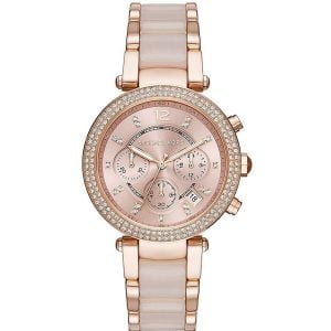 סט שעון יד Michael Kors לנשים דגם MK5896 וצמיד כסף SB161