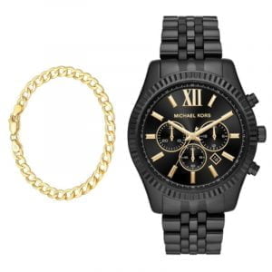 סט שעון יד Michael Kors לגברים דגם MK8603 וצמיד כסף SB123