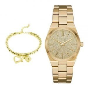 סט שעון יד Michael Kors לנשים דגם MK6623 וצמיד כסף SB161
